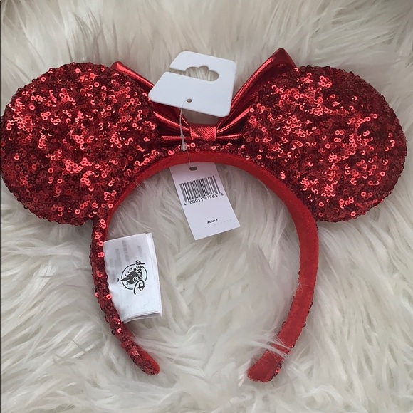 Last 1 Left Disney Minnie Red Sequined Ears Headband - Picture 4 of 4